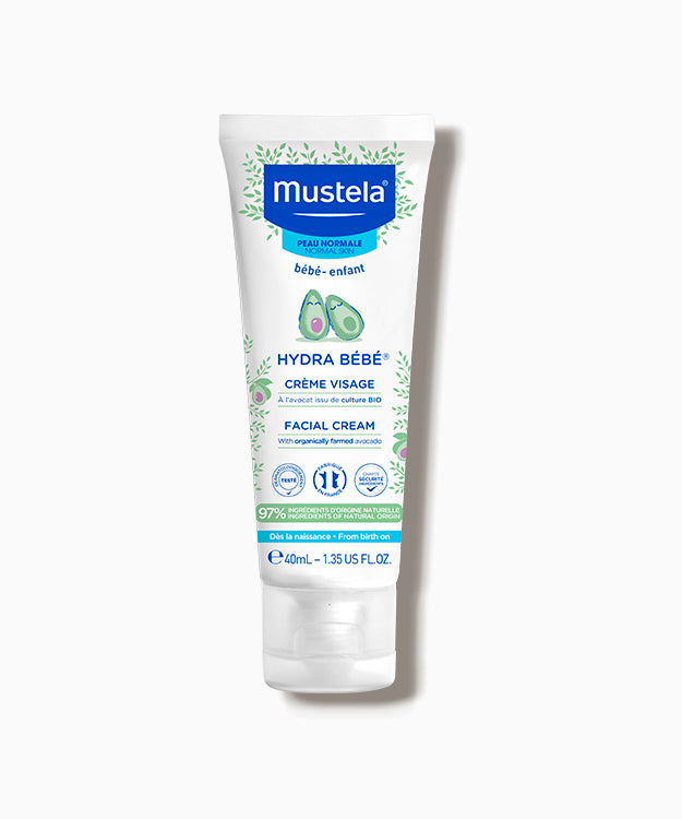 Mustela Hydra Bebe Facial Cream for Babies & Newborns – Avocado-Infused Daily Moisturizer for Soft, Hydrated Skin | 40ml - MINIMEE KIDS