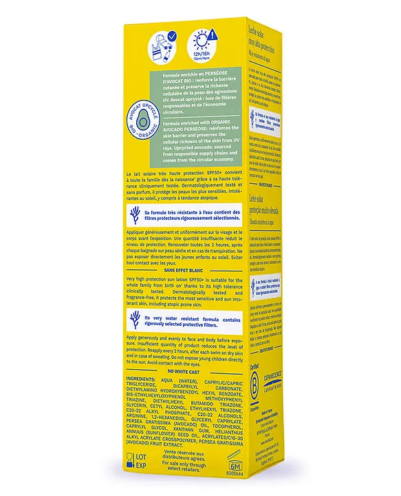 Mustela Very High Protection Sun Lotion SPF 50+ for Babies & Kids – Broad-Spectrum UVA & UVB Shield, Water & Sand Resistant | 40ml