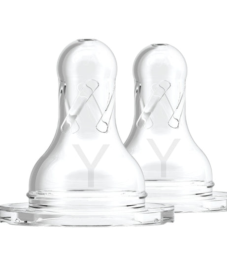 Dr Brown's Natural Flow Y-Cut Narrow Neck Silicone Nipples | Pack of 2 teats