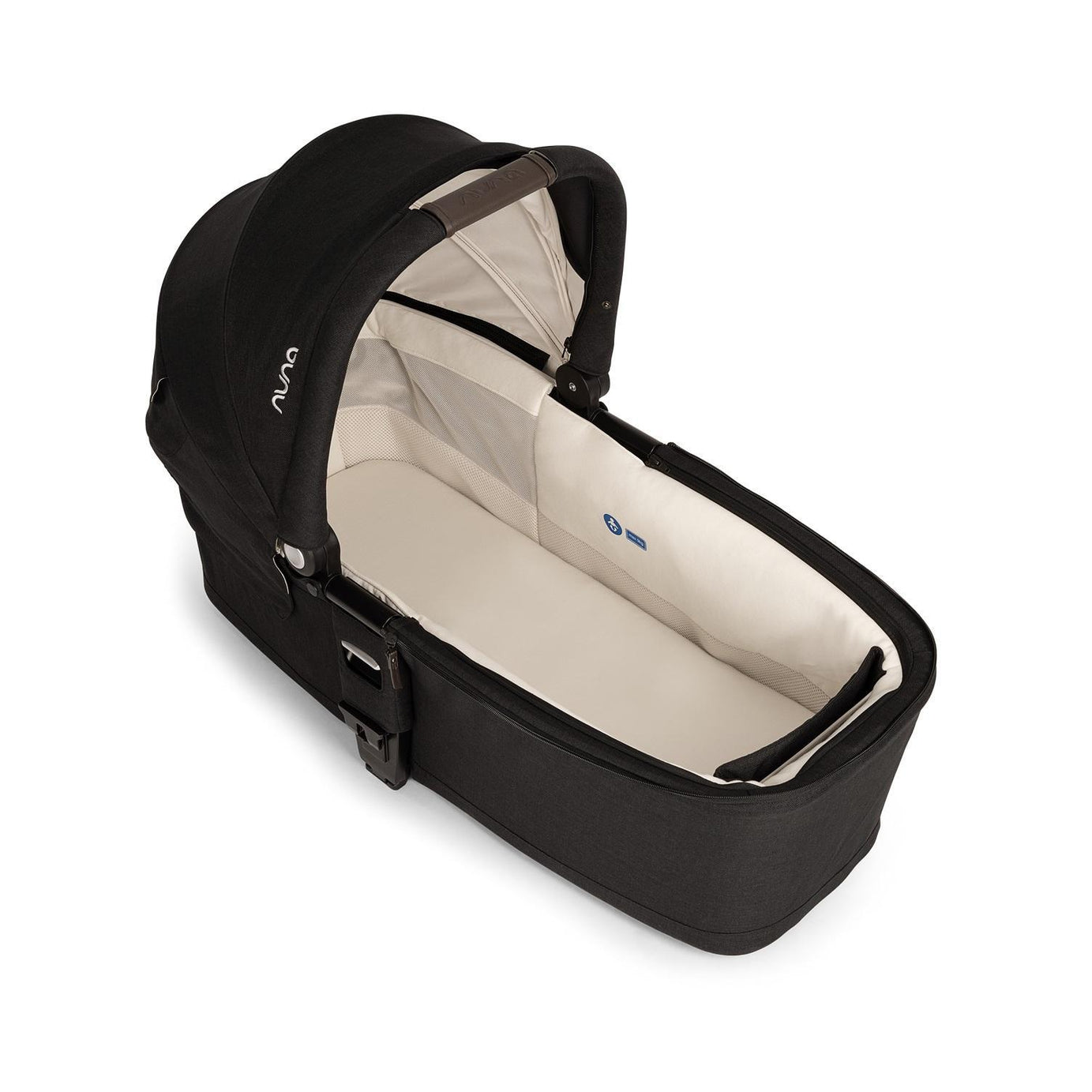 Nuna MIXX Carry Cot - Caviar | Luxurious, Ultra-Comfortable Baby Bassinet with UPF 50+ Canopy, Dream drape™, and Breathable Mattress | Ideal for Newborns Up to 9 kg, Compatible with Nuna MIXX Strollers