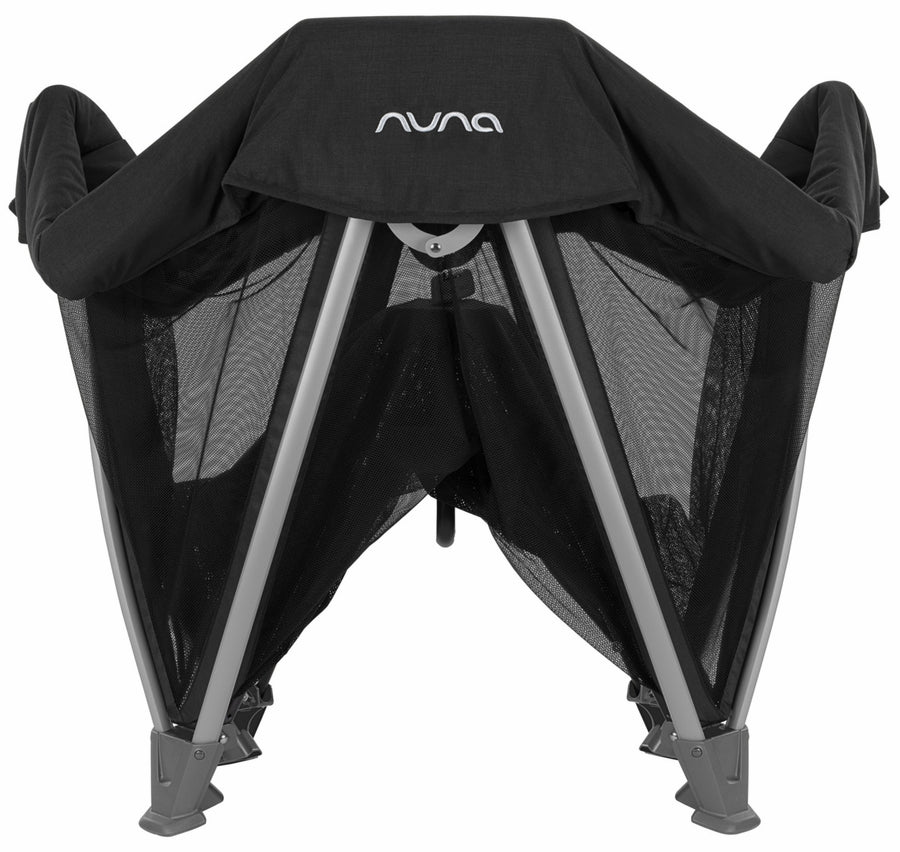 Nuna SENA Aire Playard with Zip Off Bassinet - Caviar | The Ultimate Travel Crib for Your Baby's Comfort