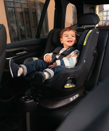 Nuna Pruu Baby Car Seat - Versatile 360° Rotation for Newborn to 5 Years - Granite