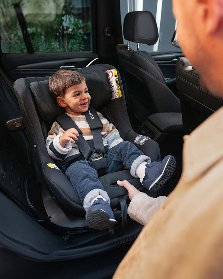 Nuna Pruu Baby Car Seat - Versatile 360° Rotation for Newborn to 5 Years - Granite