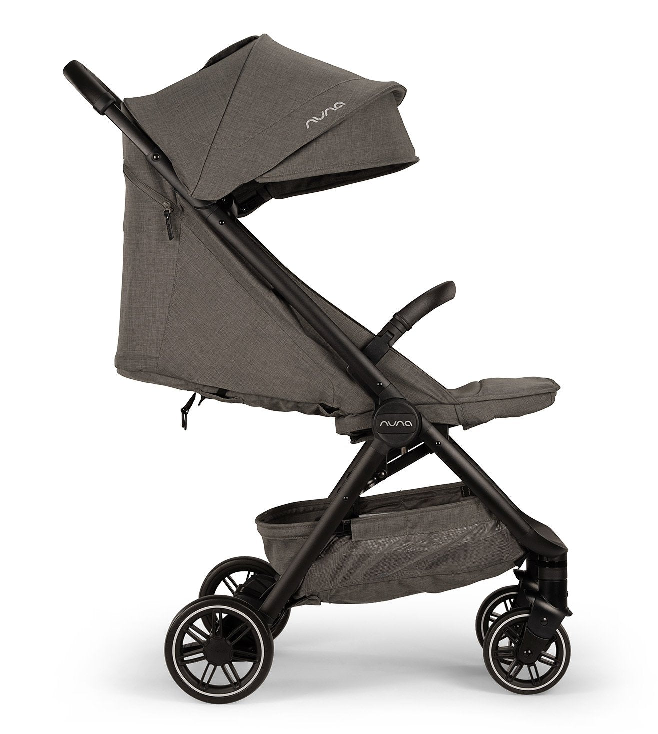 Nuna TRVL Compact Stroller in Granite – Ultra-Lightweight, Easy-Fold, and Stylish Stroller for Infants and Toddlers with One-Hand Recline, UPF 50+ Canopy, and Progressive Suspension for a Smooth Ride - MINIMEE KIDS