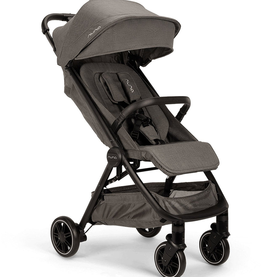 Nuna TRVL Compact Stroller in Granite – Ultra-Lightweight, Easy-Fold, and Stylish Stroller for Infants and Toddlers with One-Hand Recline, UPF 50+ Canopy, and Progressive Suspension for a Smooth Ride