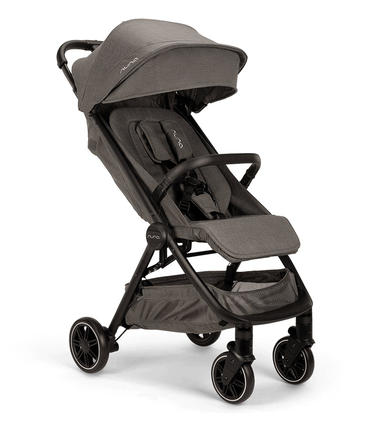 Nuna TRVL Compact Stroller in Granite – Ultra-Lightweight, Easy-Fold, and Stylish Stroller for Infants and Toddlers with One-Hand Recline, UPF 50+ Canopy, and Progressive Suspension for a Smooth Ride