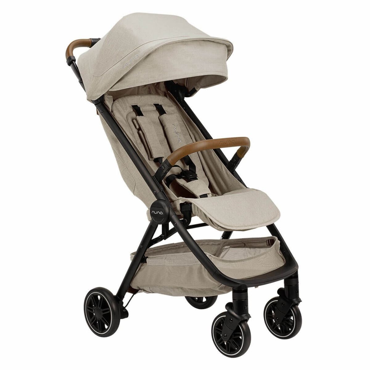 Nuna TRVL Compact Stroller in Hazelwood – Ultra-Lightweight, Easy-Fold, and Stylish Stroller for Infants and Toddlers with One-Hand Recline, UPF 50+ Canopy, and Progressive Suspension for a Smooth Ride
