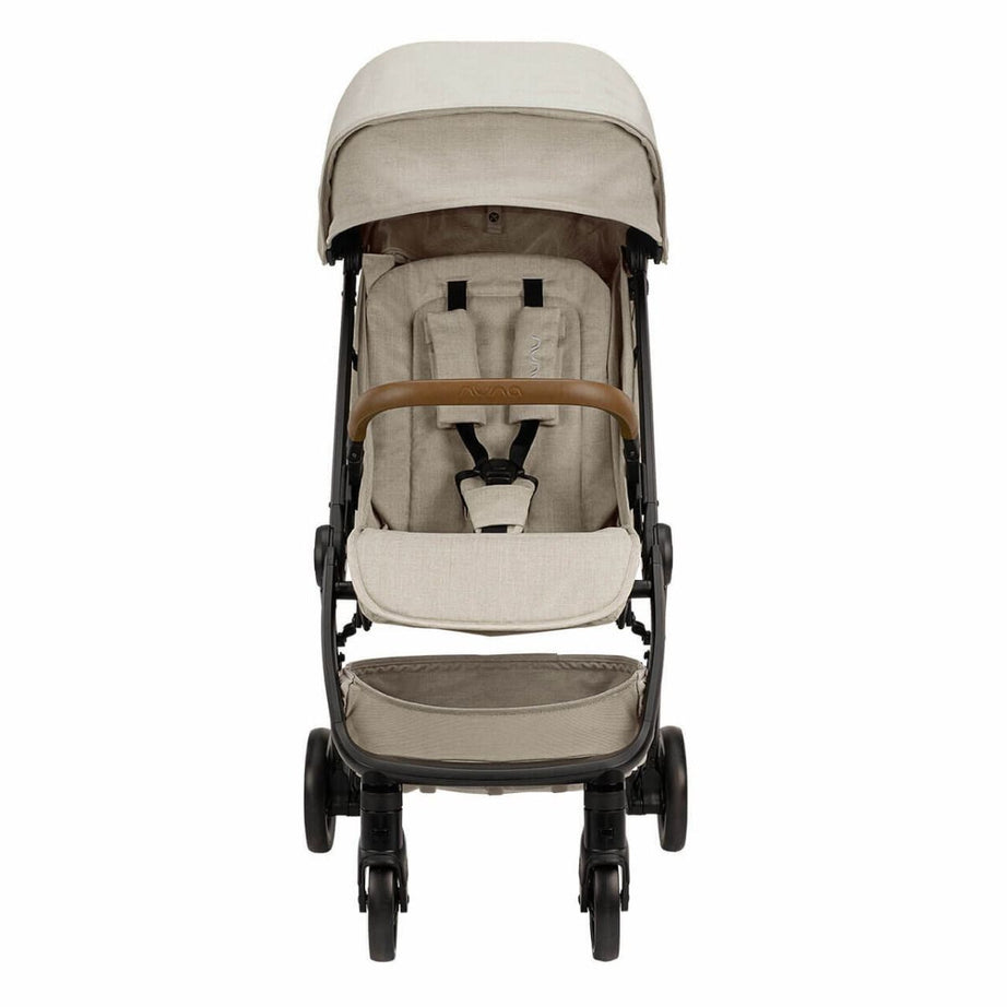 Nuna TRVL Compact Stroller in Hazelwood – Ultra-Lightweight, Easy-Fold, and Stylish Stroller for Infants and Toddlers with One-Hand Recline, UPF 50+ Canopy, and Progressive Suspension for a Smooth Ride