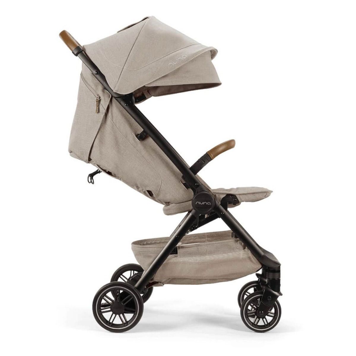 Nuna TRVL Compact Stroller in Hazelwood – Ultra-Lightweight, Easy-Fold, and Stylish Stroller for Infants and Toddlers with One-Hand Recline, UPF 50+ Canopy, and Progressive Suspension for a Smooth Ride