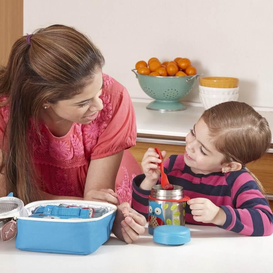 Skip Hop Zoo Insulated Stainless Steel Food Jar | BPA Free, 325ml, Keeps Food Cold for 5 Hours & Warm for 7 Hours