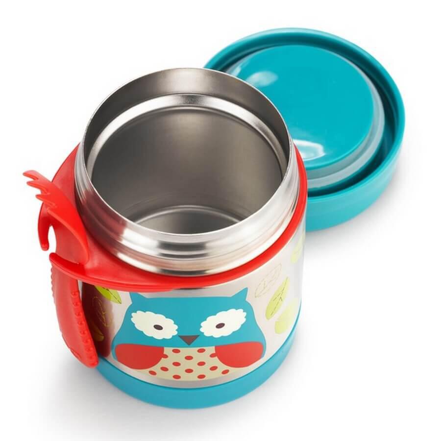 Skip Hop Zoo Insulated Stainless Steel Food Jar | BPA Free, 325ml, Keeps Food Cold for 5 Hours & Warm for 7 Hours