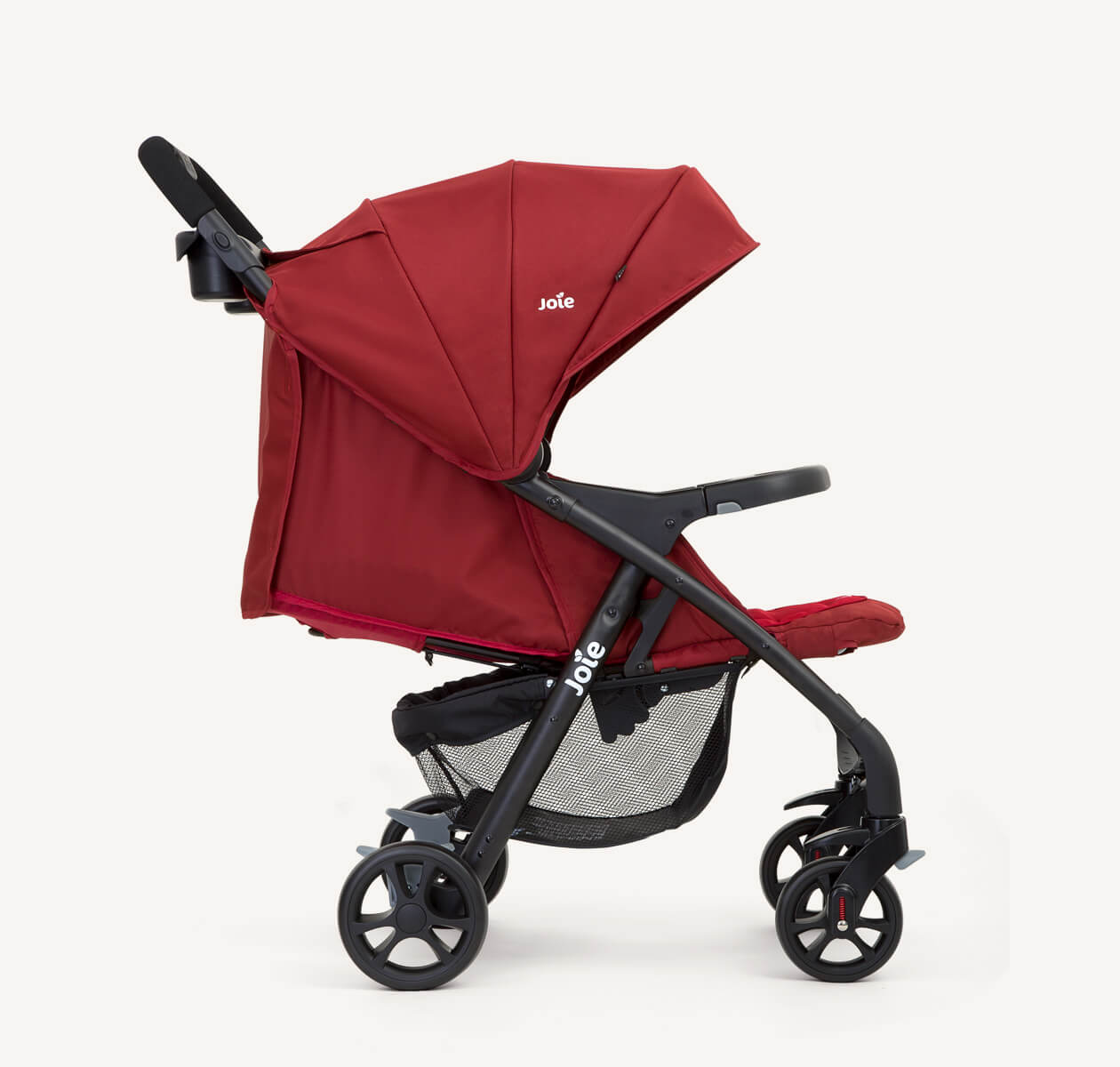 Joie Muze LX Full-Featured Baby Stroller – Compact Gravity Fold, Lie-Flat Recline, Car Seat Compatible | Smart Travel Stroller for Newborns to Toddlers | Available in Coal, Laurel & Cranberry - MINIMEE KIDS