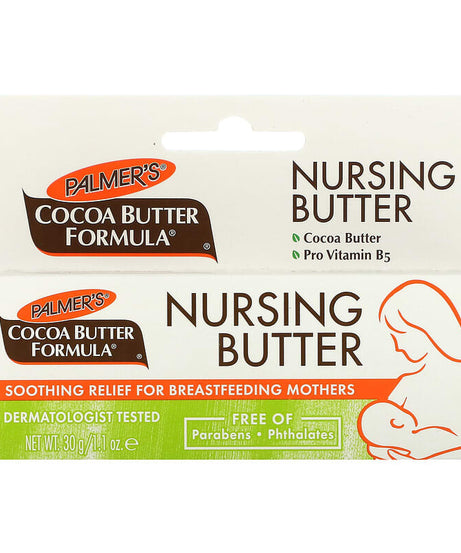 Palmer's Cocoa Butter Formula Nursing Butter – Soothing Nipple Cream for Breastfeeding Mothers with Pro-Vitamin B5 & Cocoa Butter | 30g Tube for Cracked & Sore Nipples