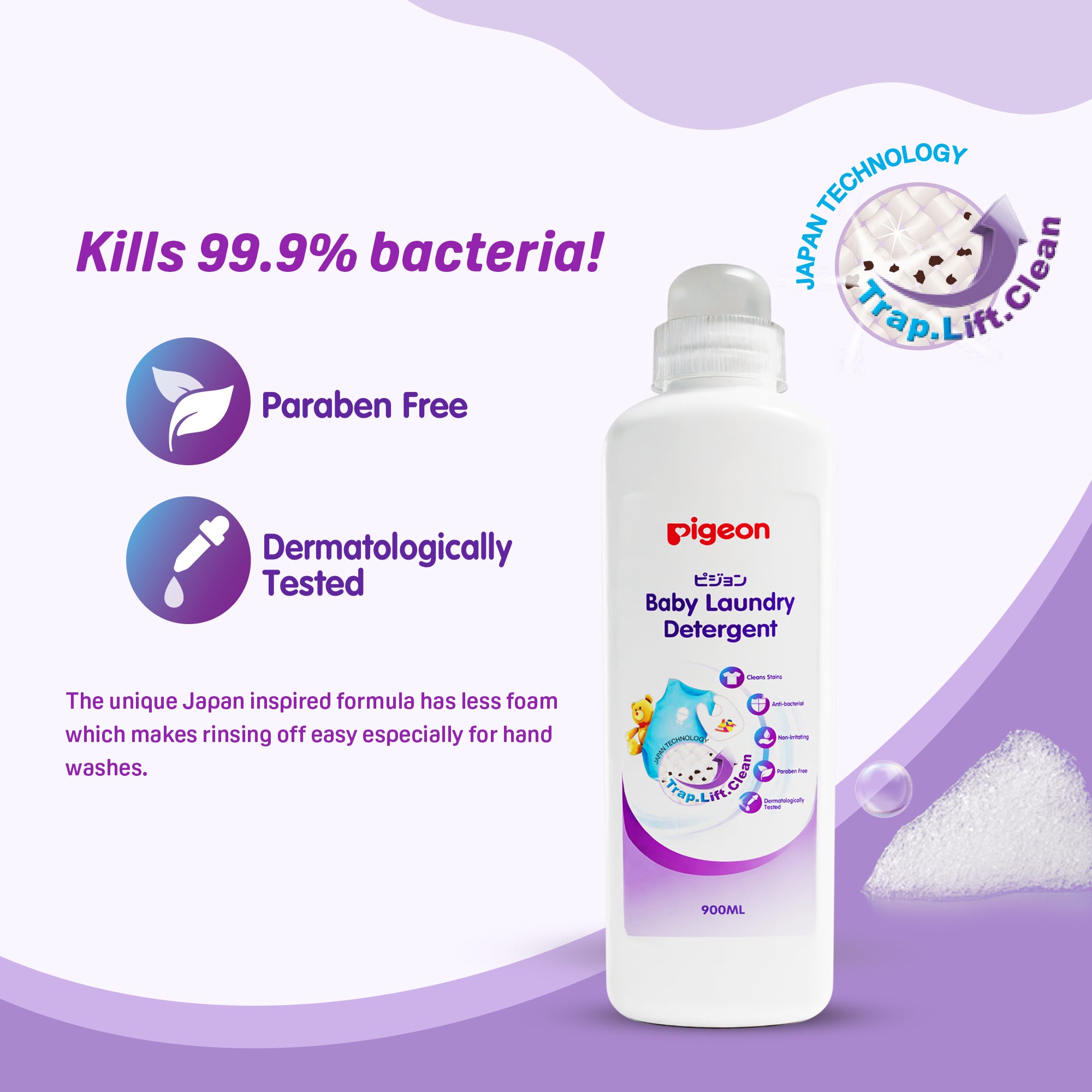 Pigeon Baby Laundry Detergent Liquid Dispenser Bottle - 900ml