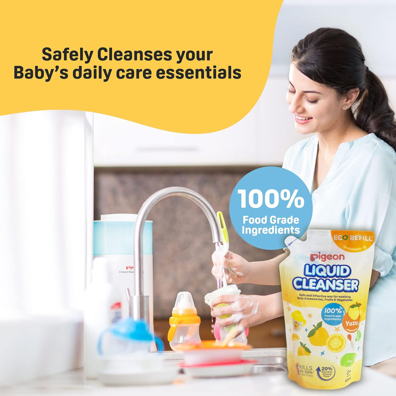 Pigeon Liquid Cleanser for Baby Accessories Fruits & vegetables - 650ml