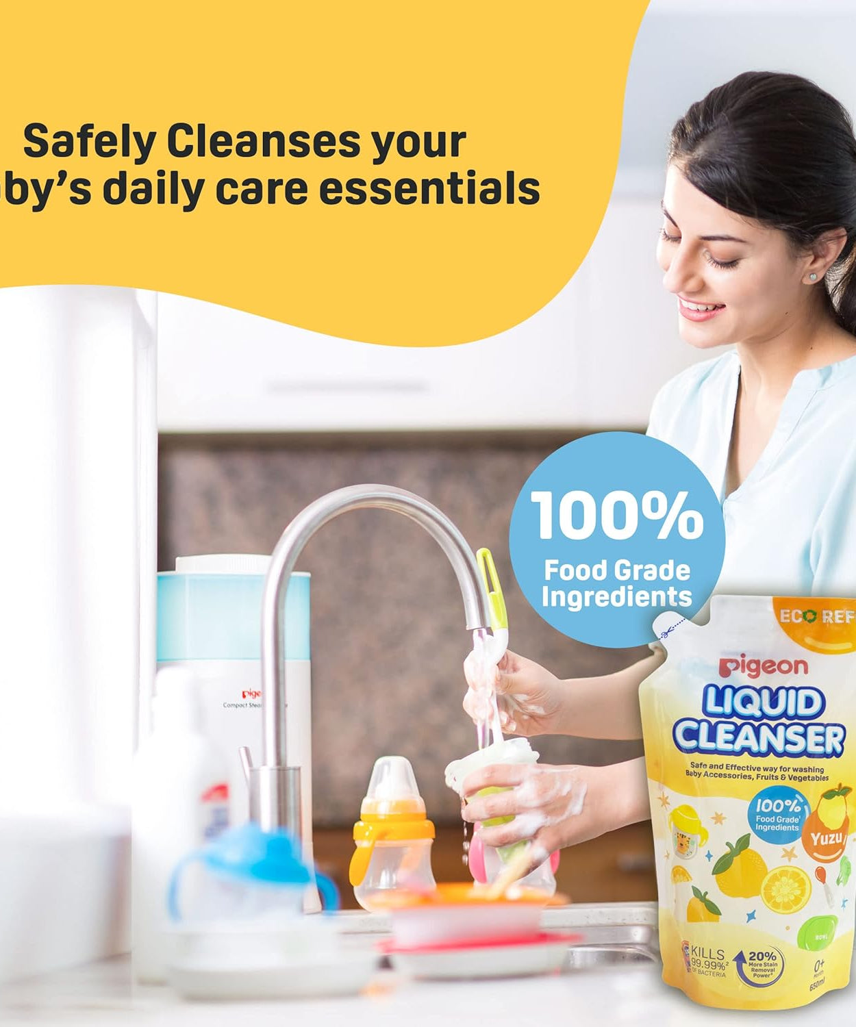 Pigeon Liquid Cleanser for Baby Accessories Fruits & vegetables - 650ml