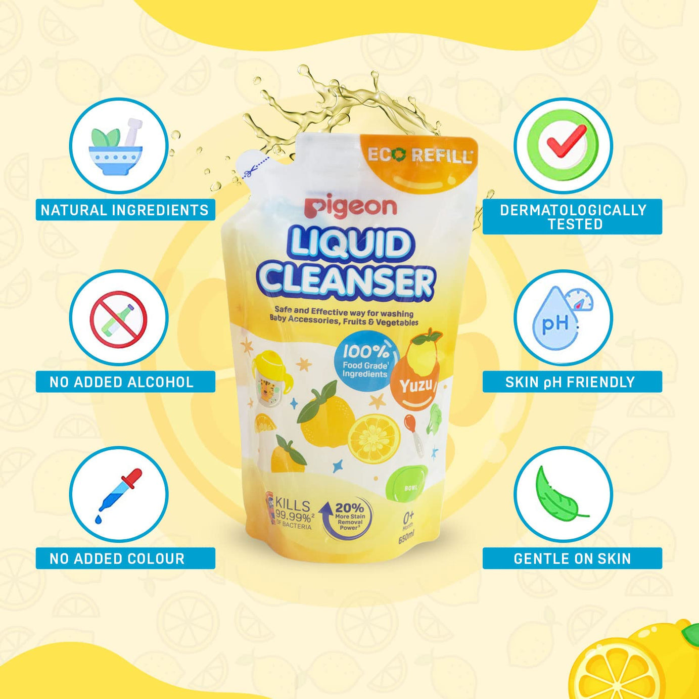 Pigeon Liquid Cleanser for Baby Accessories Fruits & vegetables - 650ml