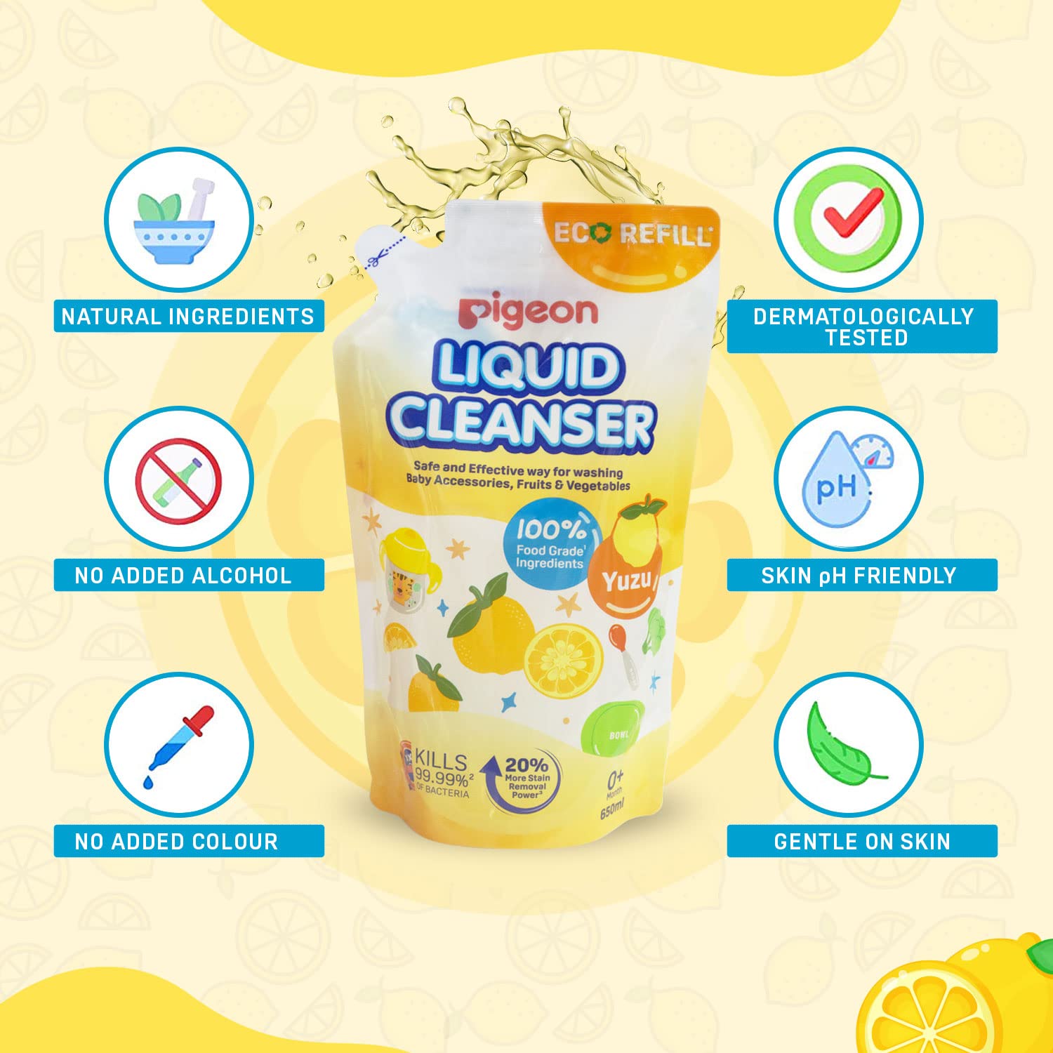 Pigeon Liquid Cleanser for Baby Accessories Fruits & vegetables - 650ml