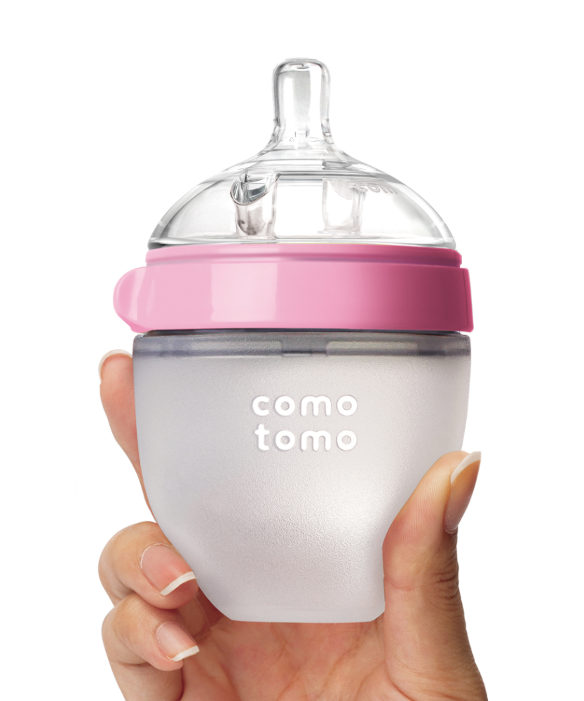 Comotomo Soft Hygienic Silicone Baby Feeding Bottle for 3+ Months - 150ml | 1 Hole Slow Flow - MINIMEE KIDS