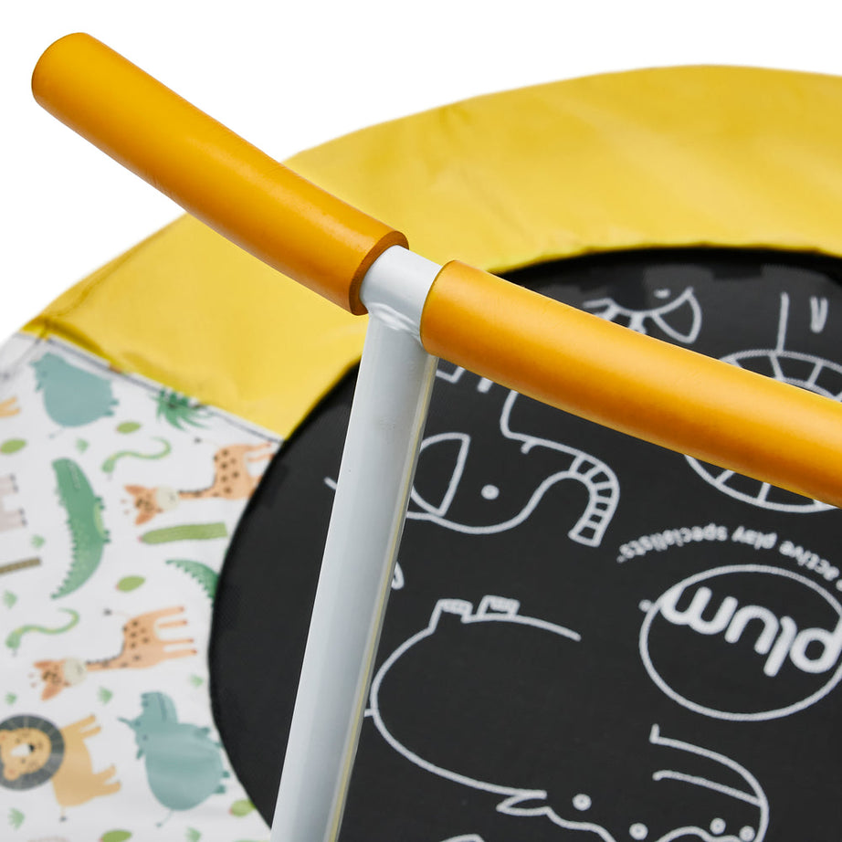 Plum Junior Jungle Bouncer with Sounds – Motion-Activated Trampoline for Toddlers | Soft-Grip Handle | Ages 18 Months+ | Up to 25 kg