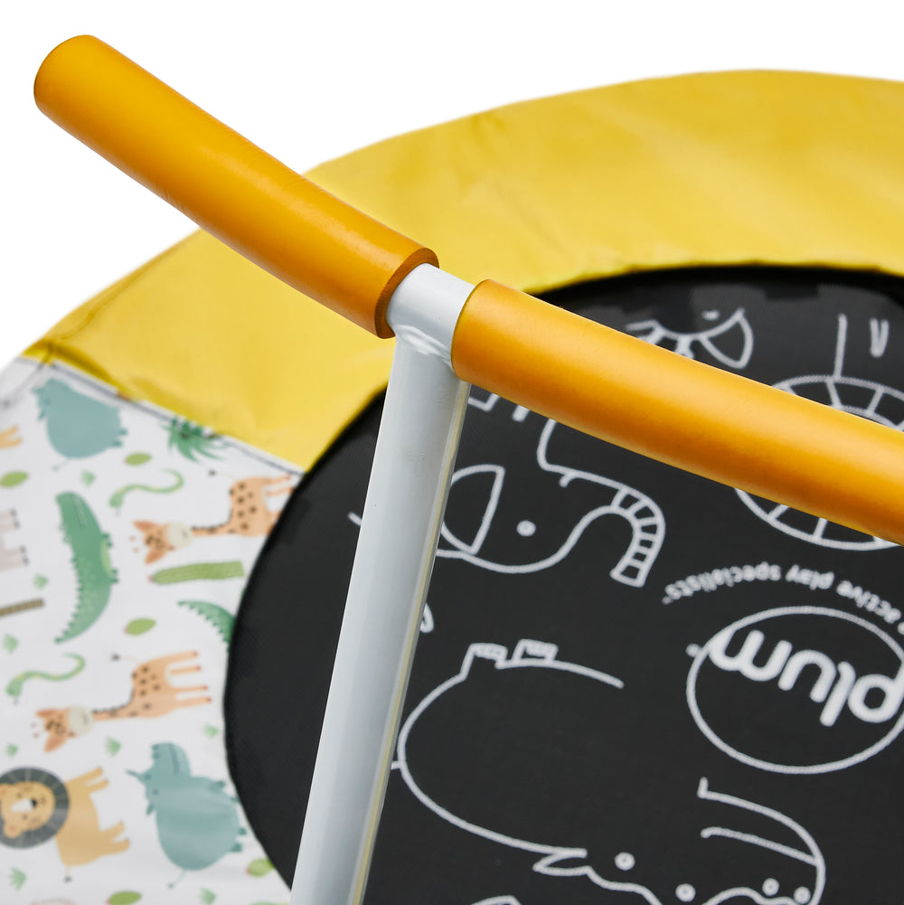 Plum Junior Jungle Bouncer with Sounds – Motion-Activated Trampoline for Toddlers | Soft-Grip Handle | Ages 18 Months+ | Up to 25 kg