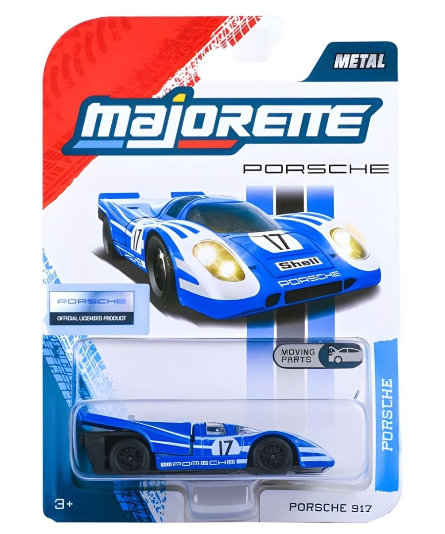 Majorette Porsche Premium Cars 6-Assortment Die-Cast Vehicle Collection | Panamera, Porsche 917, Porsche 911 Carrera RS 2.7, Porsche 911 Carrera S & GT3 Cup (992) | Metal Cars with Moving Parts | 1:64 Scale | Ages 3+