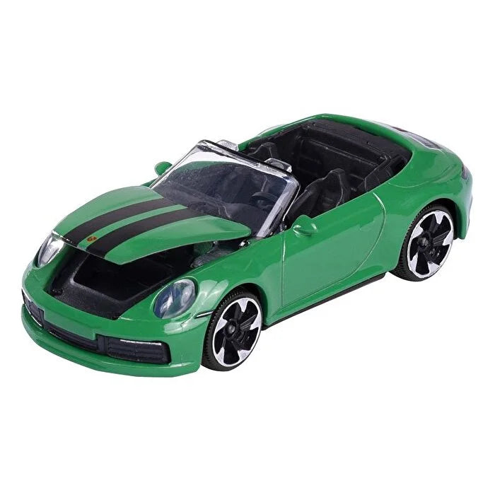 Majorette Porsche 911 Carrera S Die-Cast Car - Porsche Edition 1:64 Scale | Official Licensed Product | Premium Collectible Model with Opening Parts | Green Sportscar Design