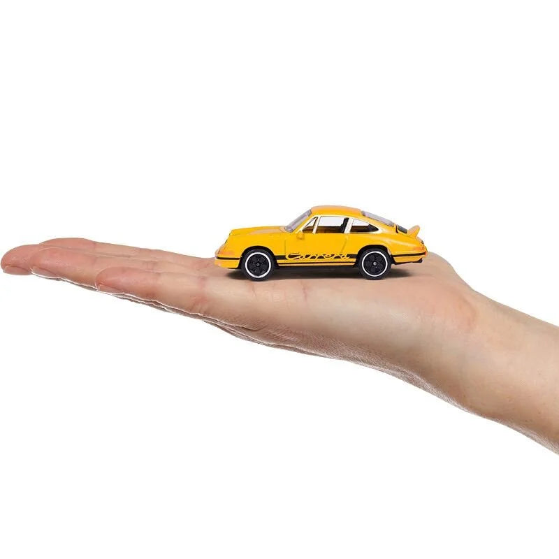Majorette Porsche 911 Carrera RS 2.7 Die-Cast Car - 1:64 Scale | Premium Porsche Collection | Collector’s Edition in Yellow