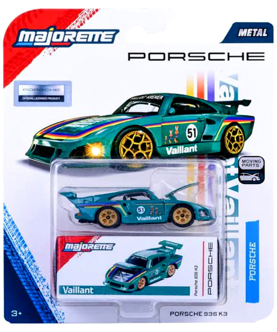 Majorette Porsche 935 K3 Vaillant Die-Cast Metal Toy Car with Opening Parts | Official Porsche Licensed Collectible Vehicle for Kids 3+ Years