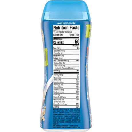 Gerber Oatmeal Lentil Peach & Apple Cereal - 227g | Supports Healthy Digestion with Probiotic B. lactis, 60% DV Iron for Learning-Ability, Non-GMO for Sitter Babies 2nd Foods (6+ Months)