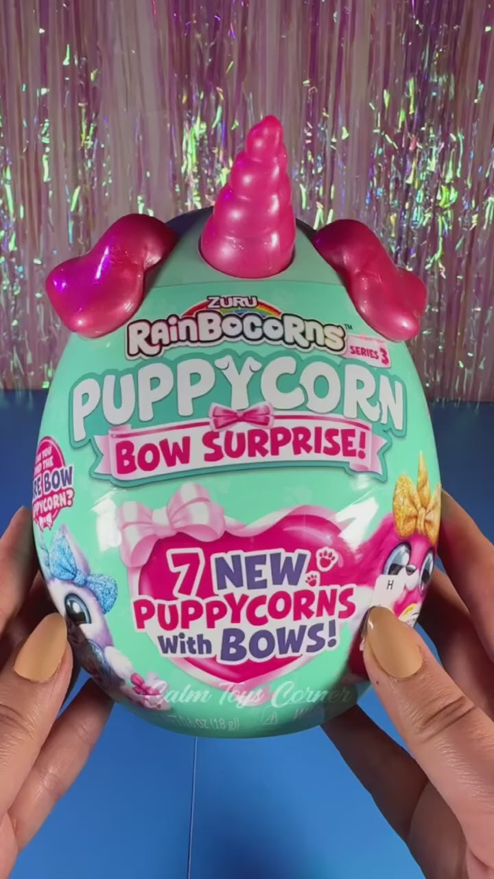 Zuru Rainbocorns Puppycorn Bow Surprise - 10+ Surprises Inside, Collect All 7 Puppycorns