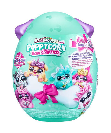 Zuru Rainbocorns Puppycorn Bow Surprise - 10+ Surprises Inside, Collect All 7 Puppycorns - MINIMEE KIDS