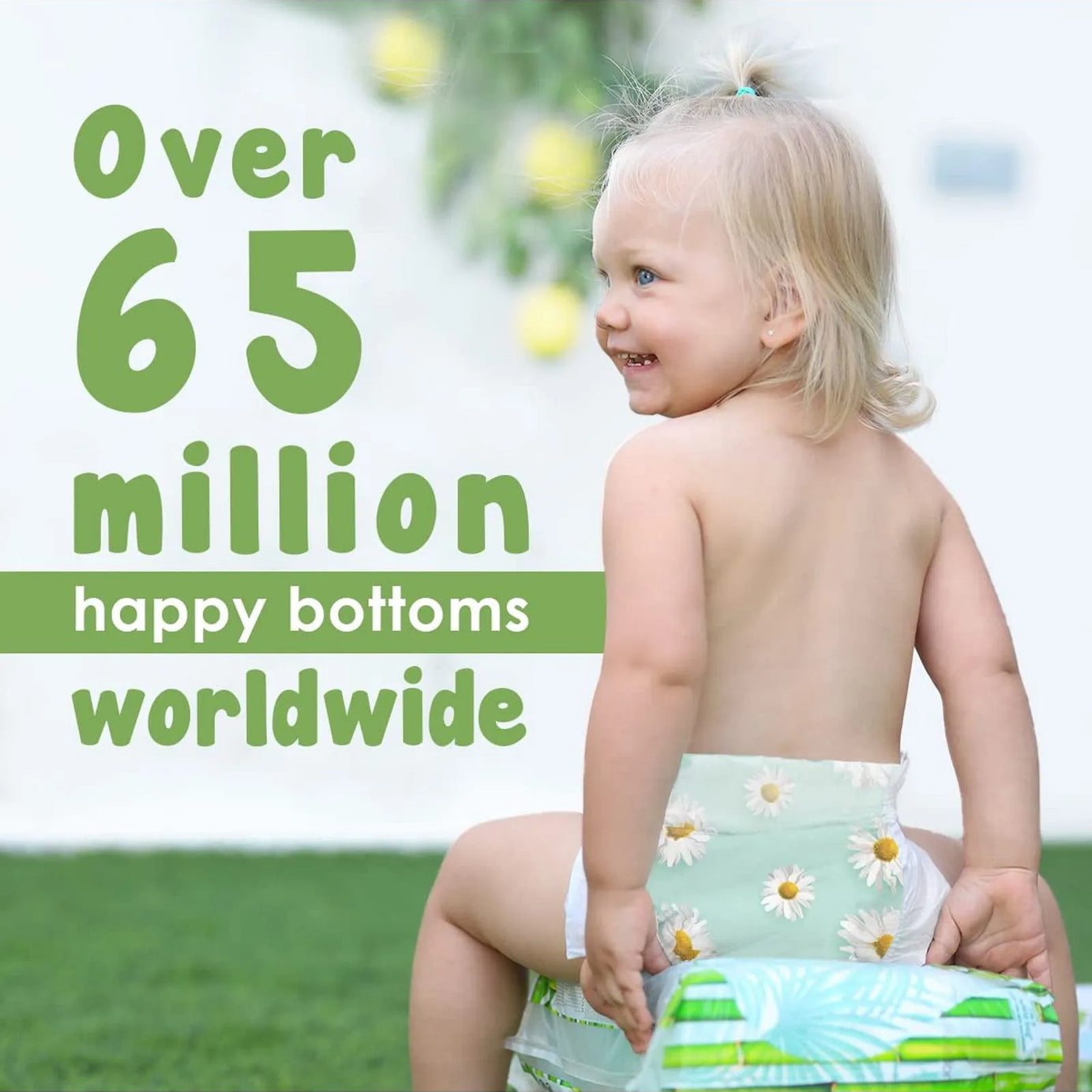 PureBorn Organic Bamboo Diapers Size 2 (3–6 kg) – 32 Pcs | Ultra-Soft, Hypoallergenic, Eco-Friendly & Leak-Proof Baby Diapers