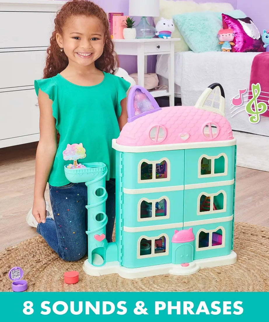 Gabby’s Dollhouse Purrfect Dollhouse – 2-Foot Tall Playhouse with Lights, Sounds, and Accessories for Ages 3+