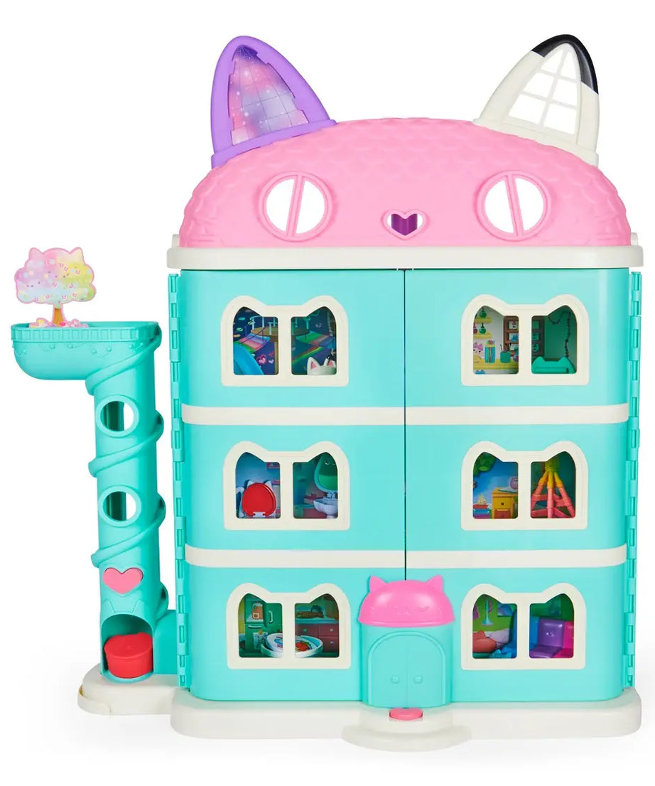 Gabby’s Dollhouse Purrfect Dollhouse – 2-Foot Tall Playhouse with Lights, Sounds, and Accessories for Ages 3+