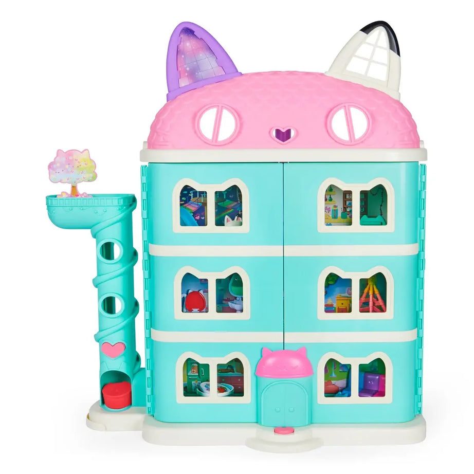 Gabby’s Dollhouse Purrfect Dollhouse – 2-Foot Tall Playhouse with Lights, Sounds, and Accessories for Ages 3+