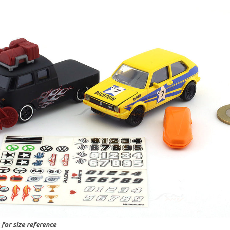 Majorette Volkswagen The Originals 2-Vehicle Gift Pack (3 Assorted Sets) | Officially Licensed Die-Cast Cars with Accessories & Sticker Sheet, for Kids & Collectors Aged 3+