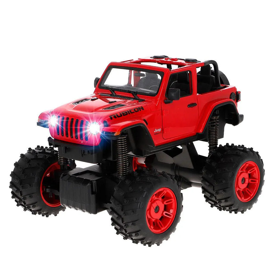 Rastar Jeep Wrangler Rubicon Off-Road RC Car 1/14 Scale | Licensed Remote Control Toy with Openable Doors, Working LED Lights, and Realistic Detailing for Kids and Collectors