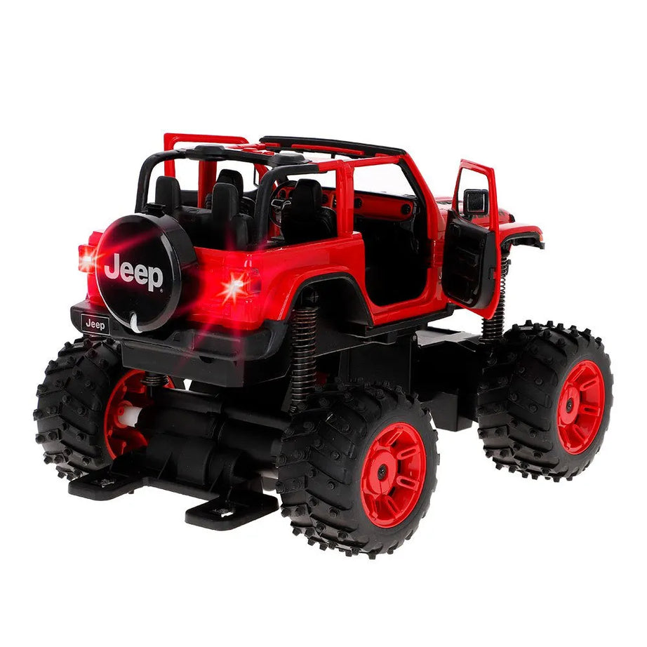 Rastar Jeep Wrangler Rubicon Off-Road RC Car 1/14 Scale | Licensed Remote Control Toy with Openable Doors, Working LED Lights, and Realistic Detailing for Kids and Collectors