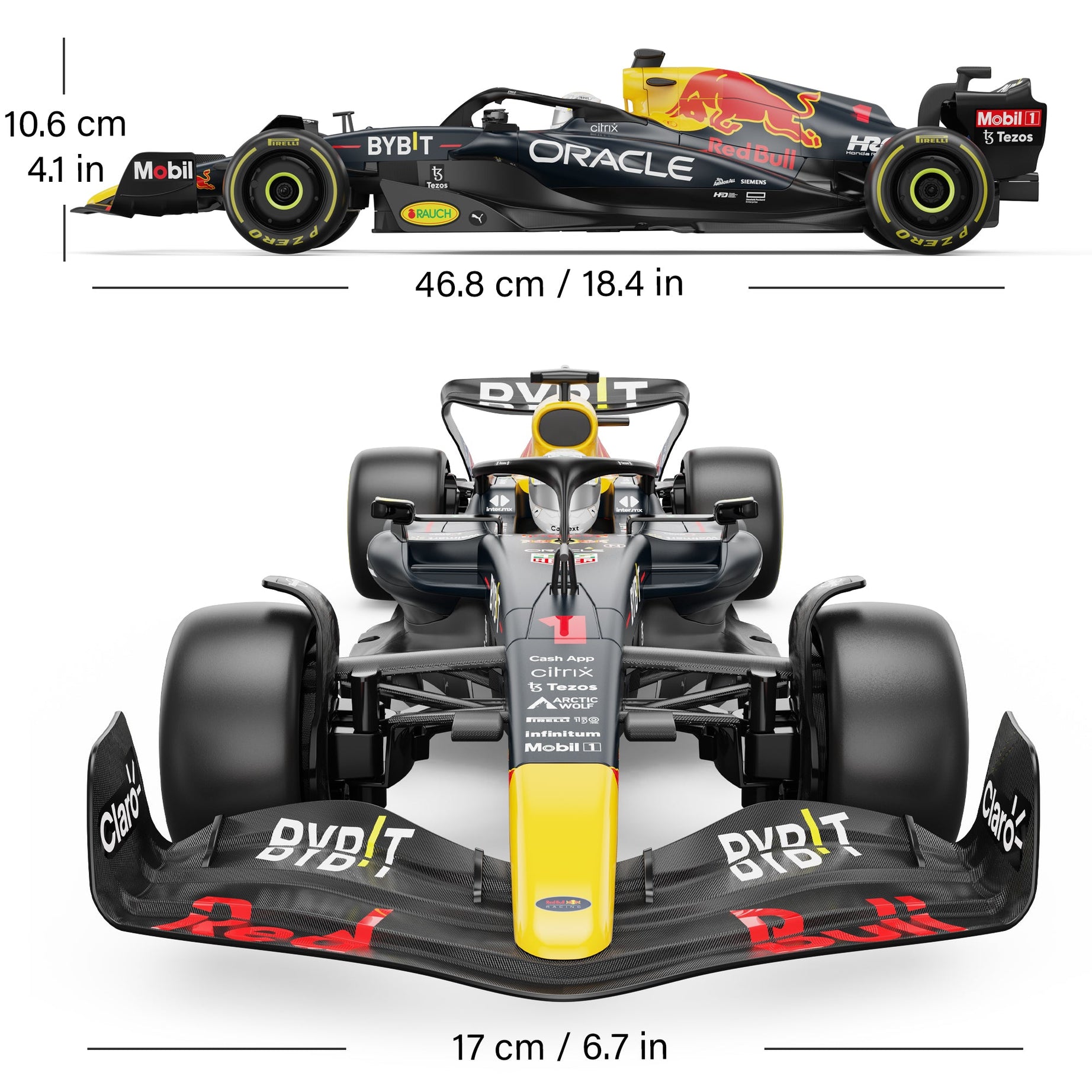 Rastar Oracle Red Bull Racing RB18 RC Car – 1/12 Scale Licensed Formula 1 Remote Control Toy Car with 2.4GHz Controller, Realistic Detailing & Stickers – Official F1 Merchandise for Kids & Collectors