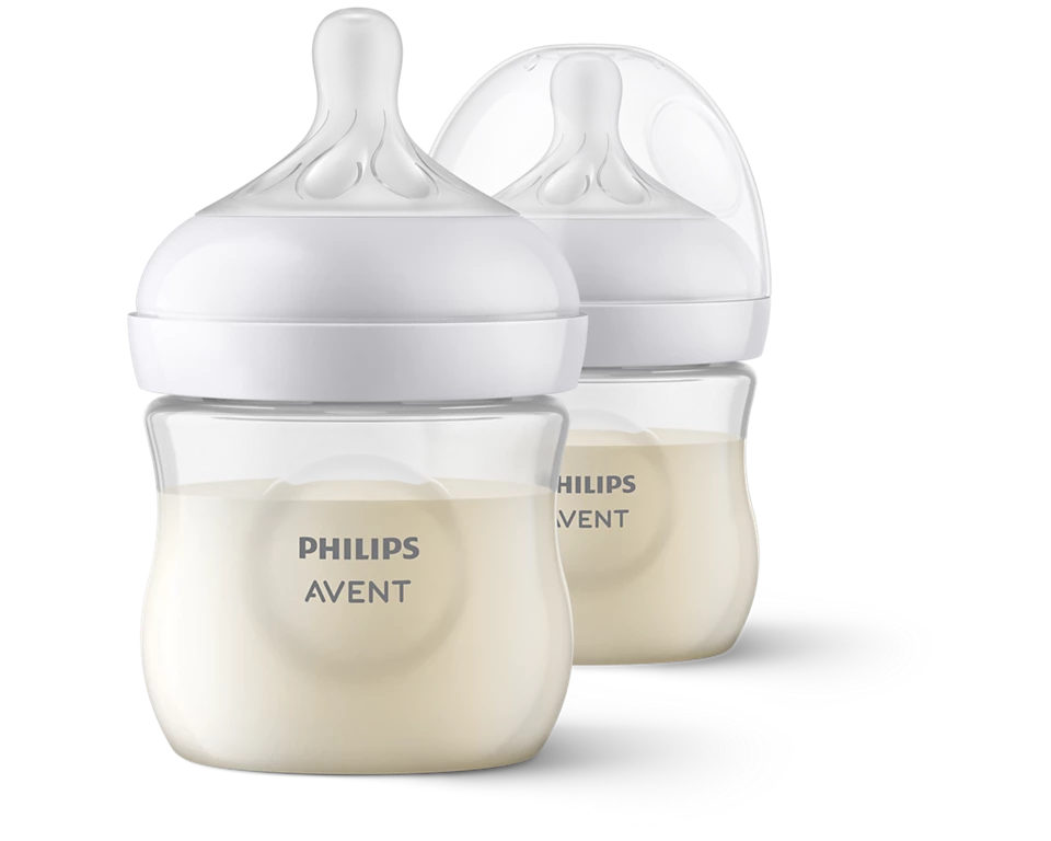 Philips Avent Natural Response Baby Bottle 0m+ 125ml Twin Pack - BPA-Free, Anti-Colic, Easy Latch Bottles for Newborns