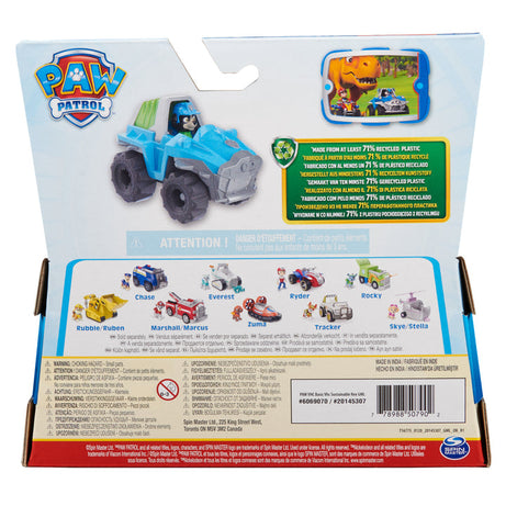 Paw Patrol Rex’s Rescue Vehicle - Eco-Friendly Dino Adventure Toy for Kids Ages 3+ Made from at least 71% recycled plastic