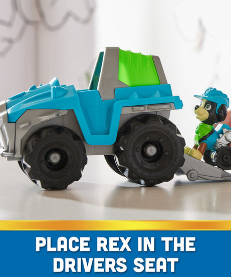 Paw Patrol Rex’s Rescue Vehicle - Eco-Friendly Dino Adventure Toy for Kids Ages 3+ Made from at least 71% recycled plastic