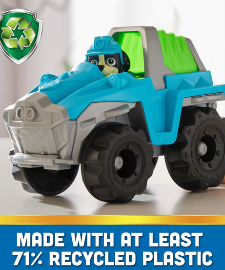 Paw Patrol Rex’s Rescue Vehicle - Eco-Friendly Dino Adventure Toy for Kids Ages 3+ Made from at least 71% recycled plastic