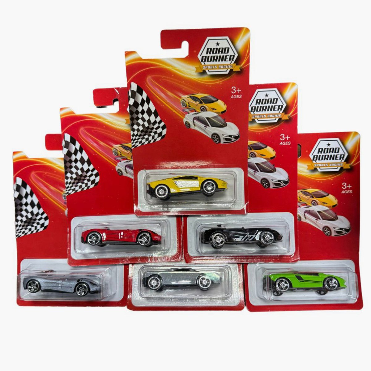 Road Burner Supercharged Die-Cast Car | 1:64 Scale Collectible Toy Car (Assorted Models - Only 1 Car Randomly Selected) | For Kids | Minimee Kids India