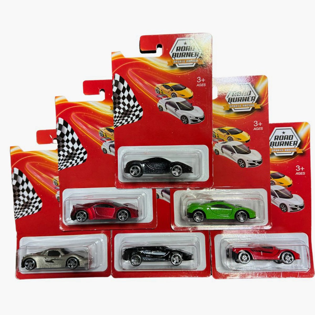 Road Burner Supercharged Die-Cast Car | 1:64 Scale Collectible Toy Car (Assorted Models - Only 1 Car Randomly Selected) | For Kids | Minimee Kids India