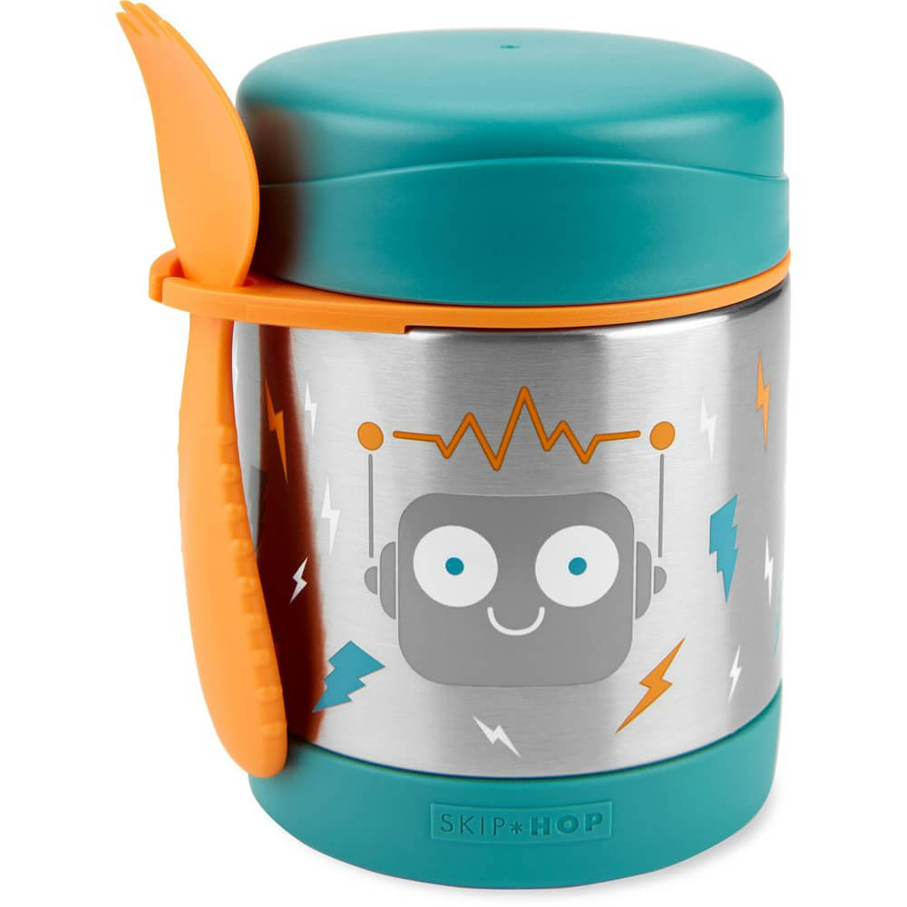 Skip Hop Spark Style Insulated Food Jar - 325ml | Keeps Food Cold for 5 Hours & Warm for 7 Hours, Includes Spork with Holder