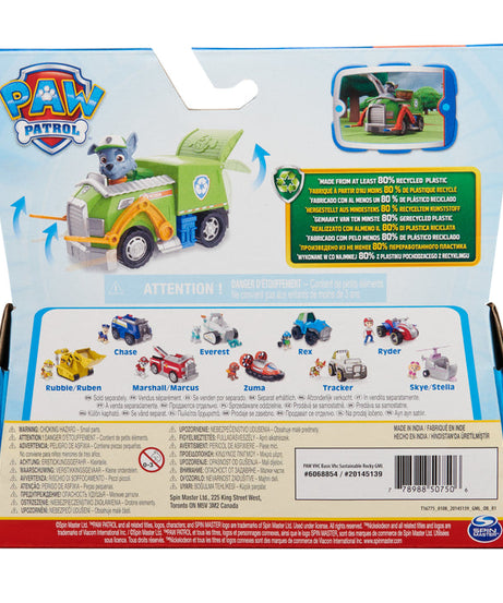 Paw Patrol Rocky’s Recycle Truck - Eco-Friendly Toy Vehicle with Collectible Rocky Action Figure for Kids Aged 3 and Up - Perfect for Imaginative Rescue Missions