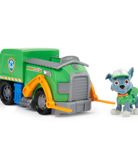 Paw Patrol Rocky’s Recycle Truck - Eco-Friendly Toy Vehicle with Collectible Rocky Action Figure for Kids Aged 3 and Up - Perfect for Imaginative Rescue Missions