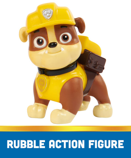 PAW Patrol Rubble’s Bulldozer - Eco-Friendly Toy Vehicle with Collectible Rubble Figure for Kids Ages 3 and Up